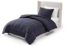 UGG Leonora Twin Comforter Set with 1 Pillow Sham Lightweight Down Alternative Soft Comforter Reversible All Season Hypoallergenic Luxury Bedding Set, Machine Washable, Twin XL, Navy Blue