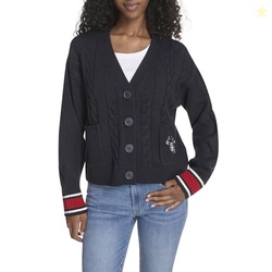 Tommy Hilfiger Women's Sportswear Cardigan Sweater, Sky Captain Multi, X-Small