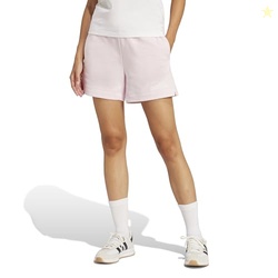 Adidas Womens Essentials Linear French Terry Shorts Clear Pink/White XX-Small
