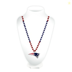 Rico Industries NFL New England Patriots Team Logo Mardi Gras Style Beads