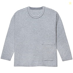 Gerber Baby and Toddler Boys Striped Sweater with Pocket, Gray Heather, 24 Months