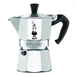 Bialetti - Moka Express: Iconic Stovetop Espresso Maker, Makes Real Italian Coffee, Moka Pot 3 Cups (4.3 Oz - 130 Ml), Aluminium, Silver