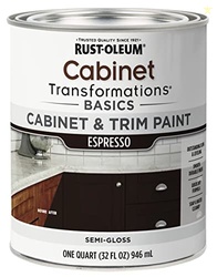 Rust-Oleum 372011 Transformations Basics Cabinet & Trim Paint, Quart, Espresso