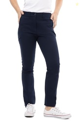 Chef Works Women's Stretch Fit Chino Pants, Navy, 6