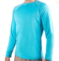 Kanu Surf Men's Standard Long-Sleeve Rashguard, Blue, Small