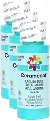 Delta Creative Ceramcoat Acrylic Paint in Assorted Colors (2 oz), 2418, Laguna Blue (Pack of 3)