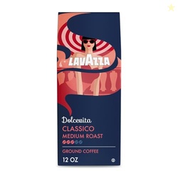 Lavazza Dolcevita Classico Ground Coffee 12oz Bag, Medium Roast, Rich and Full-bodied, Intensity 3/5, Arabica and Robusta, Ideal for Drip Brewers (Pack of 1) - Package May Vary