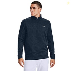Under Armour Men's Storm Fleece 1/4 Zip Layer, Academy Blue Light Heather (408)/Halo Gray, Small