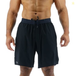 TYR Men's Athletic Performance Workout Lined Short 7", Black, Small