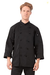Chef Works Men's Montpellier Chef Coat, Black, XX-Large