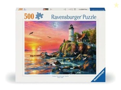 Ravensburger Lighthouse at Sunset 500 Piece Jigsaw Puzzle for Adults - 12000217 - Handcrafted Tooling, Made in Germany, Every Piece Fits Together Perfectly