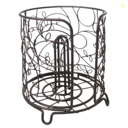 iDesign Steel Free-Standing Paper Towel Holder, The Twigz Collection  7.5" x 7.5" x 8", Bronze