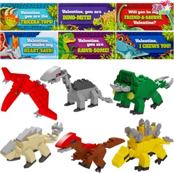 JOYIN 24 PACKS VALENTINES DAY CARDS WITH DINOSAUR
