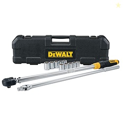 DEWALT Torque Wrench Tool Set, Tire Change Kit, 50-250 FT-LB, 12 Piece with Storage Case (DWMT45012)