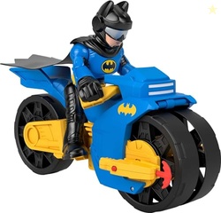 Fisher-Price ?Imaginext DC Super Friends Batman Toys, XL Batcycle & XL Batman Figure, Each 10 Inches, for Preschool Kids Ages 3+ Years