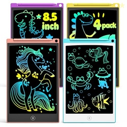 TECJOE LCD Writing Tablet Set, 8.5 Inch Colorful Doodle Board Drawing Tablet for Kids, Kids Travel Games Activity Learning Toys Birthday Gifts for 3-6 Year Old Boys Girls Toddlers Preschooler