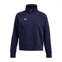 Under Armour Womens Rival Fleece Half Zip, (410) Midnight Navy / / White, 4X-Large