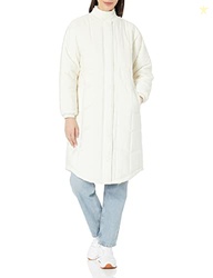 Amazon Essentials Women's Oversized Quilted Coat (Available in Plus Size), Eggshell White, Small