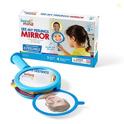 hand2mind See My Feelings Mirror, Play Therapy Toys, Mindfulness for Kids, Emotional Regulation,Learning Activities, Calm Down Corner Supplies (Set of 1)