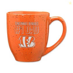 Rico Industries NFL Football Philadelphia Eagles Dad Black 16 oz Team Color Laser Engraved Speckled Ceramic Coffee Mug