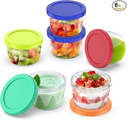 LUOFNI REUSABLE FREEZER STORAGE CONTAINERS 6 PACK