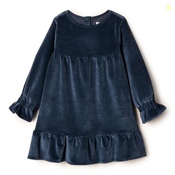 Amazon Essentials x Sofia Grainge Baby Girls' Longsleeve Corduroy Dress, Navy, Newborn