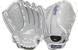 Rawlings | Sure Catch Series Fastpitch Softball Glove | Purple/Grey/White | RHT | 12'