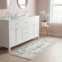 Unique Loom Sofia Collection Area Rug - Casino (2' x 3' 11" Runner, Gray/ Beige)