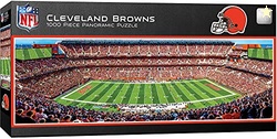 MasterPieces 1000 Piece Sports Jigsaw Puzzle - NFL Cleveland Browns Center View Panoramic - 13"x39"