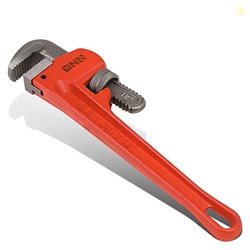 DNA Motoring TOOLS-00077 Pipe Wrench - 1-3/4 in. Jaw Opening Steel Wrench w/Non-Slip Handle, Durable Enamel Finish