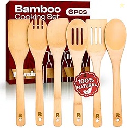 Riveira Bamboo Cooking Spoons 6-Piece 