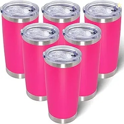 AIANJI 20oz Tumbler Bulk Stainless Steel Tumblers (6 pack)