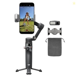 Osmo Mobile 8 Gimbal Stabilizer for Phone, Native Tracking with Audio & Lighting, 360 Pan Rotation, Built-in Extension Rod & Tripod, 10h Battery, Extension Rod, Robust 3-Axis Stabilization