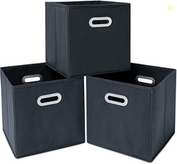 SEVENDOME FABRIC CLOTH STORAGE BINS,SET OF 3