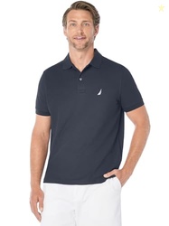Nautica Mens Classic Short-Sleeve Solid T- Polo Shirts, Navy, XX-Large US
