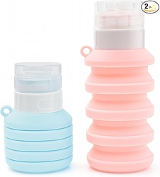 Silicone Travel Bottles for Toiletries, 2 Pcs