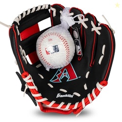 Franklin Sports MLB Youth Teeball Backs and and Set - Kids Arizona Diamondbacks Baseball and Teeball Glove and Ball - Perfect First Kids Glove - 9.5"