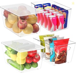 BALEINE Clear Stackable Storage Bins with Lids ( 4PK)