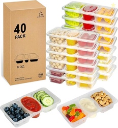 MACTANO Reusable Snack Containers with Lids, 40 Sets