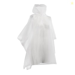 Totes Kids Rain Poncho Reusable, Compact & Travel-Friendly, Pullover Hood, Easy Snap, Lightweight, Clear