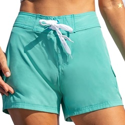 Kanu Surf Women's Breeze Solid Stretch Boardshort, Lagoon, 0