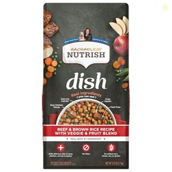 RACHAEL RAY NUTRISH DISH PREMIUM NATURAL DRY DOG FOOD, BEEF & BROWN RICE RECIPE WITH VEGGIES, FRUIT & CHICKEN, 3.75 POUNDS