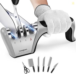 Longzon 4-in-1 Knife Sharpener