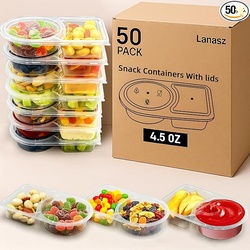 50 Sets Reusable snack containers with lids