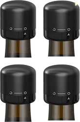 4-Pack, Silicone Sealed Wine Bottle Stopper