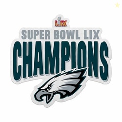 Rico Industries NFL Football Philadelphia Eagles 2025 Super Bowl Champs Shape Cut Pennant - Home and Living Room Dcor - Soft Felt EZ to Hang
