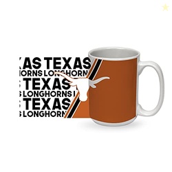 RICO INDUSTRIES NCAA TEXAS LONGHORNS 15 OZ WHITE CERAMIC MUG