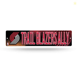 RICO INDUSTRIES NBA PORTLAND TRAIL BLAZERS 16-INCH PLASTIC STREET SIGN DCOR
