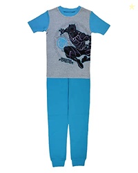 Marvel Boys' Black Panther 2-Piece Snug-Fit Cotton Pajama Set, BLACK PANTHER, 2T
