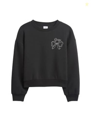 GAP Girls Logo Relaxed Crew Moonless Night Medium